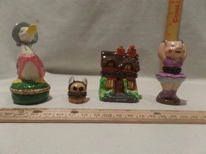 Cajas de baratijas de porcelana con bisagras - lote de 4 - vintage - Imagen 1 de 9