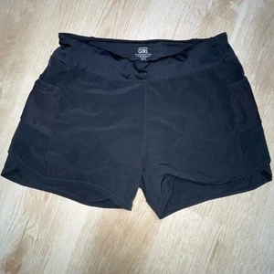 Athleta Girl Record Breaker 3” Shorts in Black VGUC Girl’s size XL 14 - Picture 1 of 4