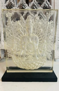 Estatua de Buda sentado Lucite de colección escultura translúcida Mil brazos - Imagen 1 de 9