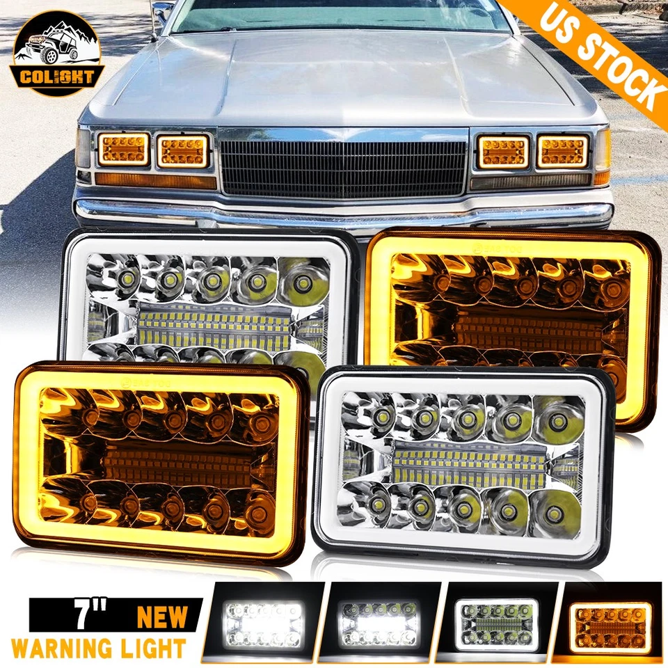 Faros LED 4x6" Alto-Bajo DRL Fit Ford LTD Crown Victoria Mustang Granada 4 un. Foto 1 de 4