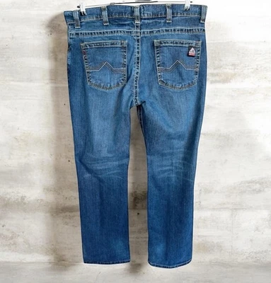 Pantalones de mezclilla Bulwark para hombre FR resistentes al fuego CAT2 2112 talla 38x32 ¡Muy bonitos! Foto 1 de 4