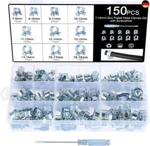 Faankiton 150 Stück 7-18mm Schlauchschellen Set, Kraftstoffleitung - Bild 1 von 5