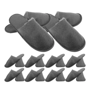 10 Pairs Hotel Spa Slippers Disposable Women's for Guest Thickened One-time - Imagen 1 de 12