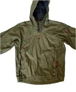 Gap Kids Youth Olive Green Hooded Wind Jacket 1/2 zip Size Large (10) - Picture 1 of 10
