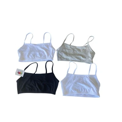 Bralette Fruit of the Loom para mujer negro gris y blanco talla 34A nuevo con etiquetas Foto 1 de 4
