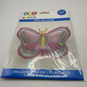 New 26 Inch Foil Butterfly Party Balloon Air Helium Birthday Insect - Picture 1 of 5
