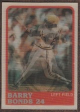 1987 Sportflics Barry Bonds #119 Lenticular card Fine+