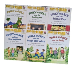 Pinky And Rex Ready-To-Read Level 3 Books, Lot of 6, Bully Neighbors School - Foto 1 di 10