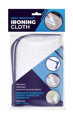 IRONING CLOTH MESH PRESS CLOTHES HEAT-RESISTANT PROTECTOR COVER MAT 60CM X 40CM - Image 1 of 4