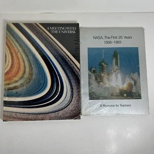 NASA A Meeting With The Universe Book Nasa The First 25 Years Book Lot Discover - Picture 1 of 10