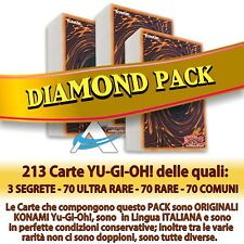 Lotto YUGIOH! DIAMOND PACK con 213 Carte ITALIANE - Segrete Ultra Rare e Comuni