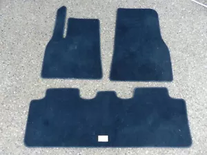TESLA Model Y 2020-2024 Front w Rear Carpet Floor Mats Genuine OEM Navy Blue GRG - Bild 1 von 6