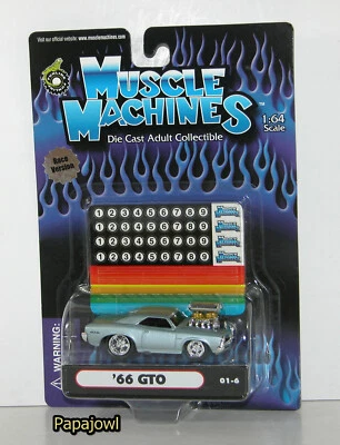 Limited RACE VERSION 1966 Pontiac GTO 66 Goat Muscle Machines Diecast Car 1:64 b - Image 1 of 4