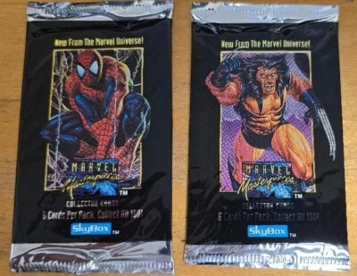 1992 SkyBox Marvel Masterpieces 1ª Série - Pacote Selado de 6 Cartas - Novo - Imagem 1 de 2