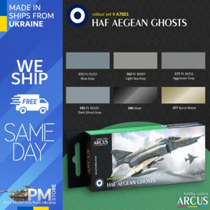 Arcus A7001 Acrylic paints set HAF Aegean Ghosts 6 colors in set 10ml - Picture 1 of 3