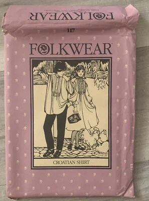 Folkwear 117 Camisa Étnica Croata Vestido Fantasia Padrão de Costura Sem Cortes Vintage - Imagem 1 de 2
