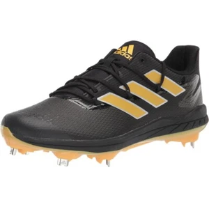 adidas Adizero Afterburner 8 Black Yellow Baseball Cleats H00974 Mens Size 13.5 - Picture 1 of 6