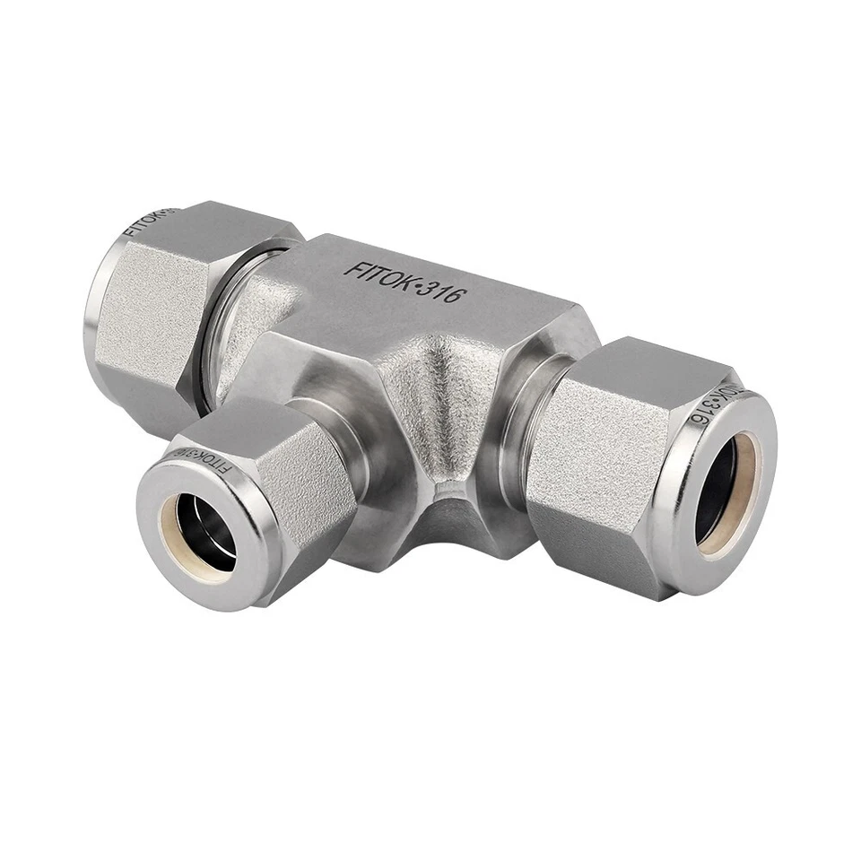FITOK 316 SS 3/4 in x 1/2 in x 3/8 in Tube OD Compression Reducing Union Tee  - Image 1 of 1
