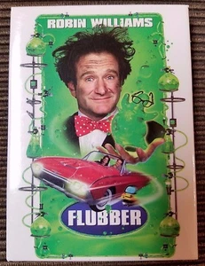 "Botón/pin de promoción de película Flubber Robin Williams Disney de colección años 90 de colección 2,5"" x 3,5" - Imagen 1 de 2