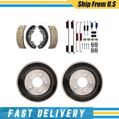 Se adapta a Dodge Caravan 2004-2007 tambores traseros zapatas de freno y kit de resorte de herrajes Foto 1 de 4