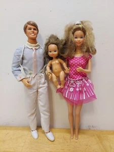 Heart Family Puppen Barbie Lot / Mama Papa Baby/Kleinkind Sommersprossen Vintage Mattel 1980er - Bild 1 von 18