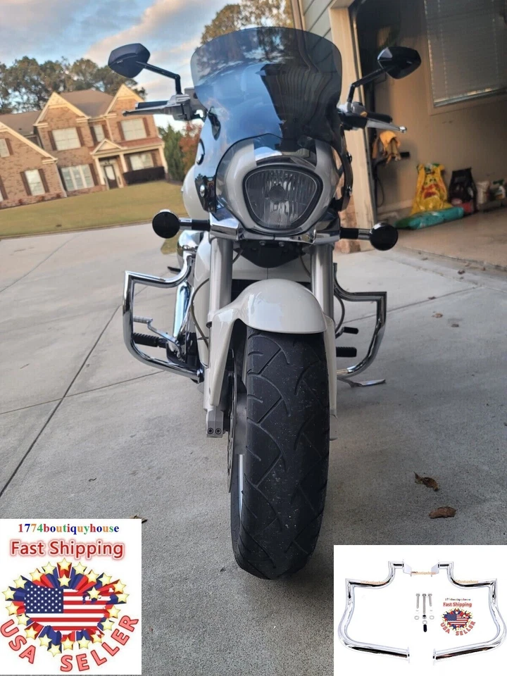 NUEVO Protector de caja de motor limitado Suzuki M109R Highway Crash Bar Boulevard 06 a 23 Foto 1 de 4