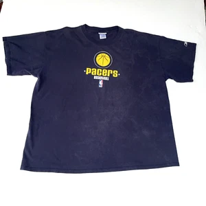 Vintage Indiana Pacers Majestic Herren T-Shirt Blau Faded 2XL NBA Basketball - Bild 1 von 9