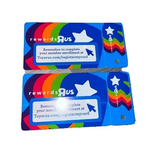 Lot of 2, Toys R Us, Toys R US Rewards Card & Key Card, Collectible, RewardsRUs - Picture 1 of 3