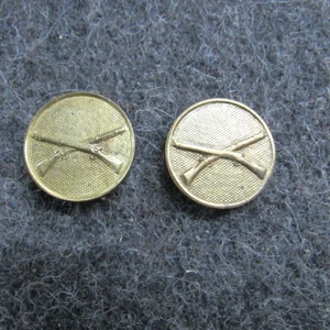 US Army Infantry Screw Back collar insignia pre WWII 1930's originals pair (INF) - Picture 1 of 2