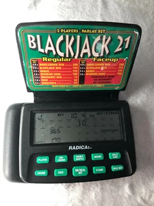 Radica 2355 Blackjack 21 Handheld Game TESTED WORKS - Picture 1 of 3