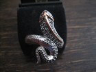 ausdrucksvoller Schlangen Ring Schlange 925er Silber Zirkonia RG 62 19 mm NEU
