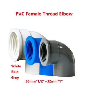 90° PVC Female Thread Solvent Weld Pressure Pipe and Fittings, Marine, Aquarium - Picture 1 of 11