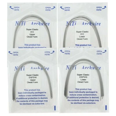 10 Piezas Dental Ortho Super Elástico Niti Arco Alambre Redondo Rectangular Ovoide Natural Foto 1 de 3