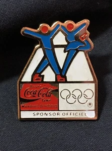 Spilla Coca Cola Olimpiadi Invernali Danza del Ghiaccio Francese Sponsor Ufficiale Vintage Francia - Foto 1 di 2