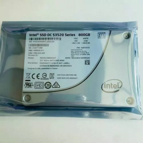 Intel SSD DC S3520 Series 800GB 2.5” MLC SSDSC2BB800G7 SSD - Image 1 of 1