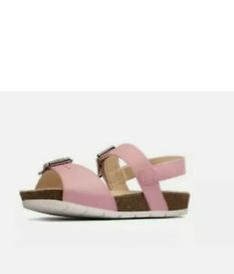 Clarks River Sand k Girls Light Pink Leather Sandals UK Size 1.5 F EUR 33.5