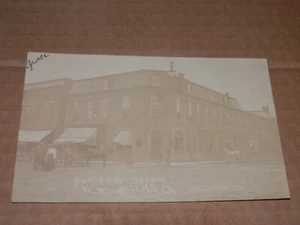 WEST MANSFIELD OHIO - POSTAL CON FOTO REAL USADA DE 1907 - BUSINESS CORNER - LOGAN - Imagen 1 de 3
