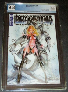 DRACULINA #2 JAMIE TYNDALL.COM EXCLUSIVE VARIANT COVER SEXY PGX GRADED MINT 9.8 - Picture 1 of 3