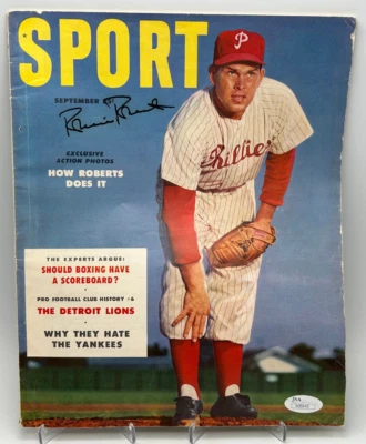 1953 "Sport" Magazine signed by Robin Roberts. HOF 76. JSA - Image 1 of 4