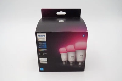 Philips Hue White and Color Ambiance A19 60W LED Smart Bulbs 3-Pack Bluetooth - Image 1 of 4