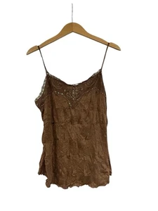 Xhileration Y2K Trägertop Crinkle braun Paillettenverzierung Damen XXL - Bild 1 von 8