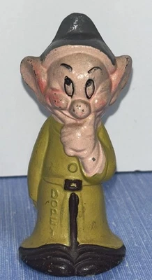 Pre-War Lincoln Logs Snow White DOPEY Metal Figure Walt Disney Enterprises Rare - Image 1 of 4