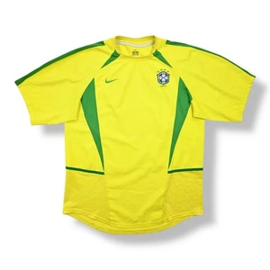 Camiseta de fútbol local de la selección nacional de Brasil 2002/04 Nike para hombre talla L” - Imagen 1 de 8