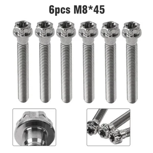 6 Piezas Tornillos Titanio con Cabeza Torx y Brida M8 x 45mm para Moto - Imagen 1 de 12