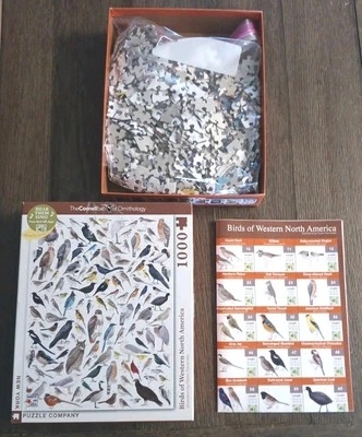 Birds of Western North America 1000 Piece Puzzle New York Puzzle Company 2021 - Image 1 of 4