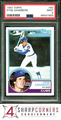 Ryne Sandberg 1983 Topps #83 RC Cubs Hof PSA 9 Foto 1 de 2