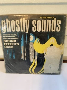 GHOSTLY SOUNDS Rare Sound Effect Record LP Halloween POWER RECORDS - Picture 1 of 6