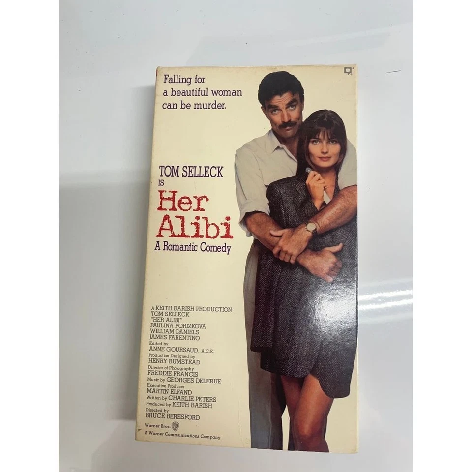 Her Alibi VHS Tape Tom Selleck Romantic Comedy Movie 1989 Warner Home Video Foto 1 de 4