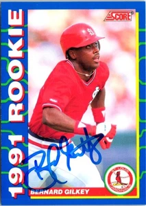 Bernard Gilkey signierte Baseballkarte (St. Louis Cardinals) 1991 Score Rookie #11 - Bild 1 von 1