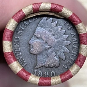 LINCOLN WHEAT CENT ROll 1909-1958 With 1890 Indian Cent Ender. (W061) - Picture 1 of 6